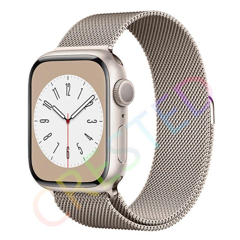 Milanese Loop Strap For Apple watch Band 44mm 40mm 45mm 41mm 42mm 38mm 45 44 mm bracelet iWatch Series 3 5 6 SE 7 8 Ultra 49mm.