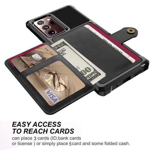 Samsung Galaxy Case Protector Credit Card Case PU Leather Flip Wallet Cover with Photo Holder Hard Back Cover