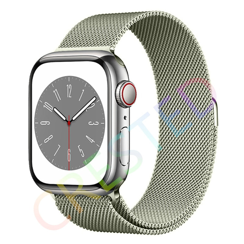 SPAIN BH Milanese Loop Strap For Apple watch Band 44mm 40mm 45mm 41mm 42mm 38mm 45 44 mm bracelet iWatch Series 3 5 6 SE 7 8 Ultra 49mm