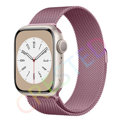 Milanese Loop Strap For Apple watch Band 44mm 40mm 45mm 41mm 42mm 38mm 45 44 mm bracelet iWatch Series 3 5 6 SE 7 8 Ultra 49mm.