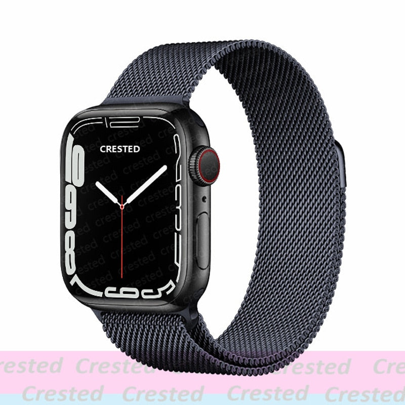 Milanese Loop straps for Apple Watch Ultra Band 49mm 44mm 45mm 40mm 41mm 42mm 38mm 38 mm belt bracelet iWatch series 7 se 3 5 6 8 Strap