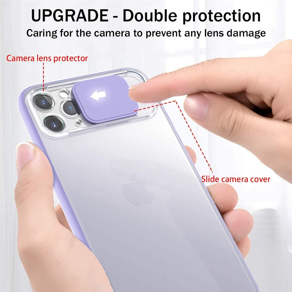 FTA Cases For iPhone 13 11 12 Pro Max- XR SE 2020 Cover Case Camera Protection Slide Protect Cover Lens Protection.