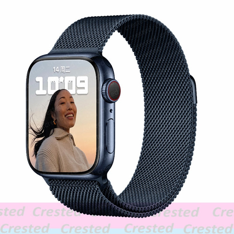 FTA Milanese Loop For Apple Watch Ultra Band 49mm 44mm 45mm 40mm 41mm 42mm 38mm 38 mm belt bracelet iWatch series 7 se 3 5 6 8 Strap