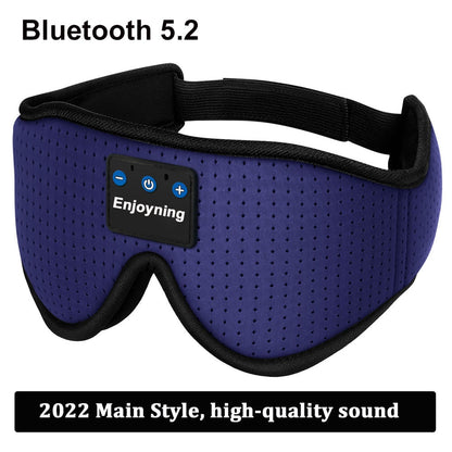 New 3D FTA confortable wireless music headphone sleep breathable smart eye mask Bluetooth headset call with mic for ios Android mac