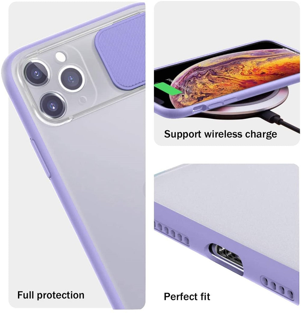 FTA Cases For iPhone 13 11 12 Pro Max- XR SE 2020 Cover Case Camera Protection Slide Protect Cover Lens Protection.