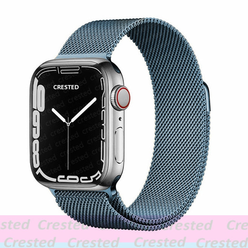 Milanese Loop straps for Apple Watch Ultra Band 49mm 44mm 45mm 40mm 41mm 42mm 38mm 38 mm belt bracelet iWatch series 7 se 3 5 6 8 Strap