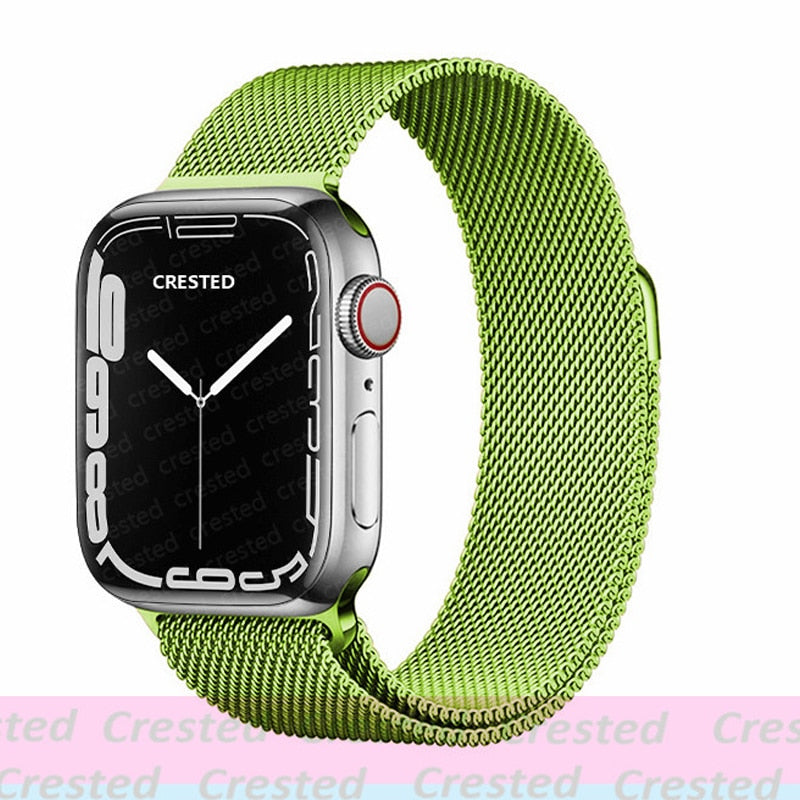 Milanese Loop straps for Apple Watch Ultra Band 49mm 44mm 45mm 40mm 41mm 42mm 38mm 38 mm belt bracelet iWatch series 7 se 3 5 6 8 Strap