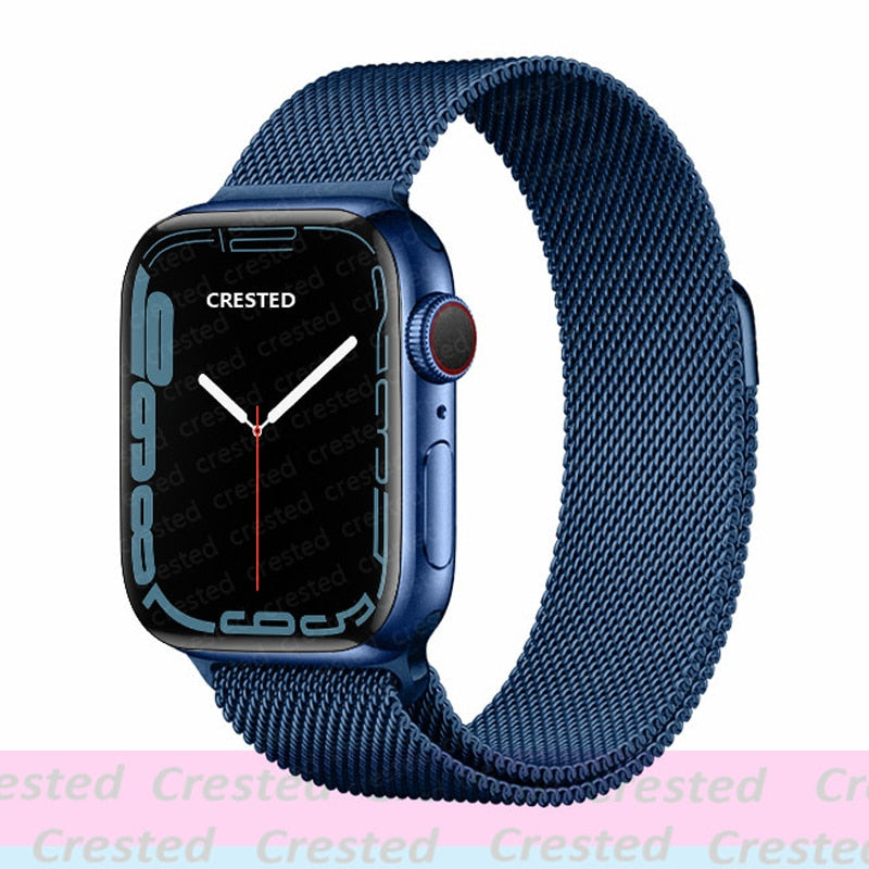 Milanese Loop straps for Apple Watch Ultra Band 49mm 44mm 45mm 40mm 41mm 42mm 38mm 38 mm belt bracelet iWatch series 7 se 3 5 6 8 Strap