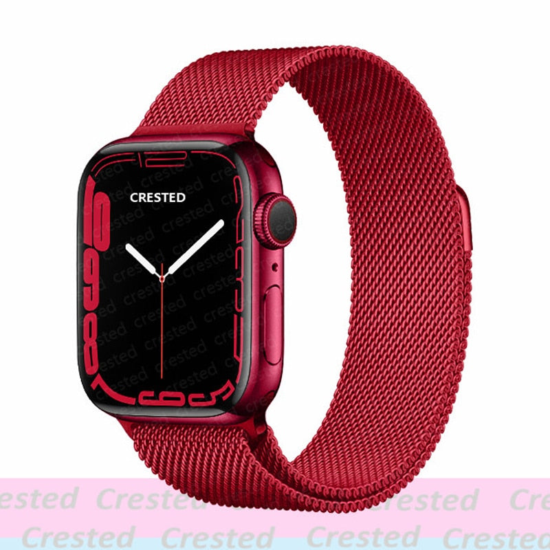 Milanese Loop straps for Apple Watch Ultra Band 49mm 44mm 45mm 40mm 41mm 42mm 38mm 38 mm belt bracelet iWatch series 7 se 3 5 6 8 Strap