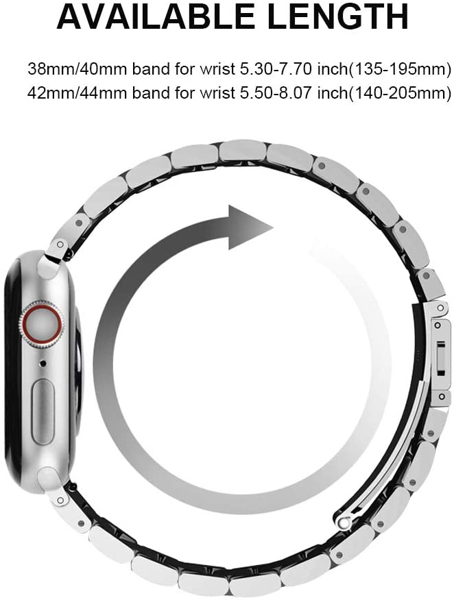 FTA Stainless Steel Strap for Apple Watch Series 7 45mm Band 6 5 4 40mm 44mm Replacement Metal Bracelet for IWatch 41mm 38mm 42mm