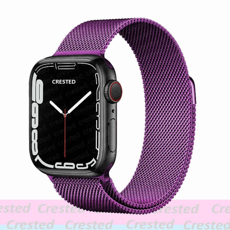 Milanese Loop straps for Apple Watch Ultra Band 49mm 44mm 45mm 40mm 41mm 42mm 38mm 38 mm belt bracelet iWatch series 7 se 3 5 6 8 Strap