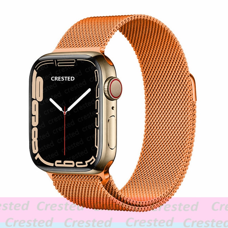 Milanese Loop straps for Apple Watch Ultra Band 49mm 44mm 45mm 40mm 41mm 42mm 38mm 38 mm belt bracelet iWatch series 7 se 3 5 6 8 Strap