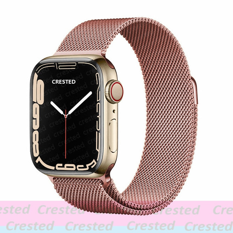 FTA Milanese Loop For Apple Watch Ultra Band 49mm 44mm 45mm 40mm 41mm 42mm 38mm 38 mm belt bracelet iWatch series 7 se 3 5 6 8 Strap