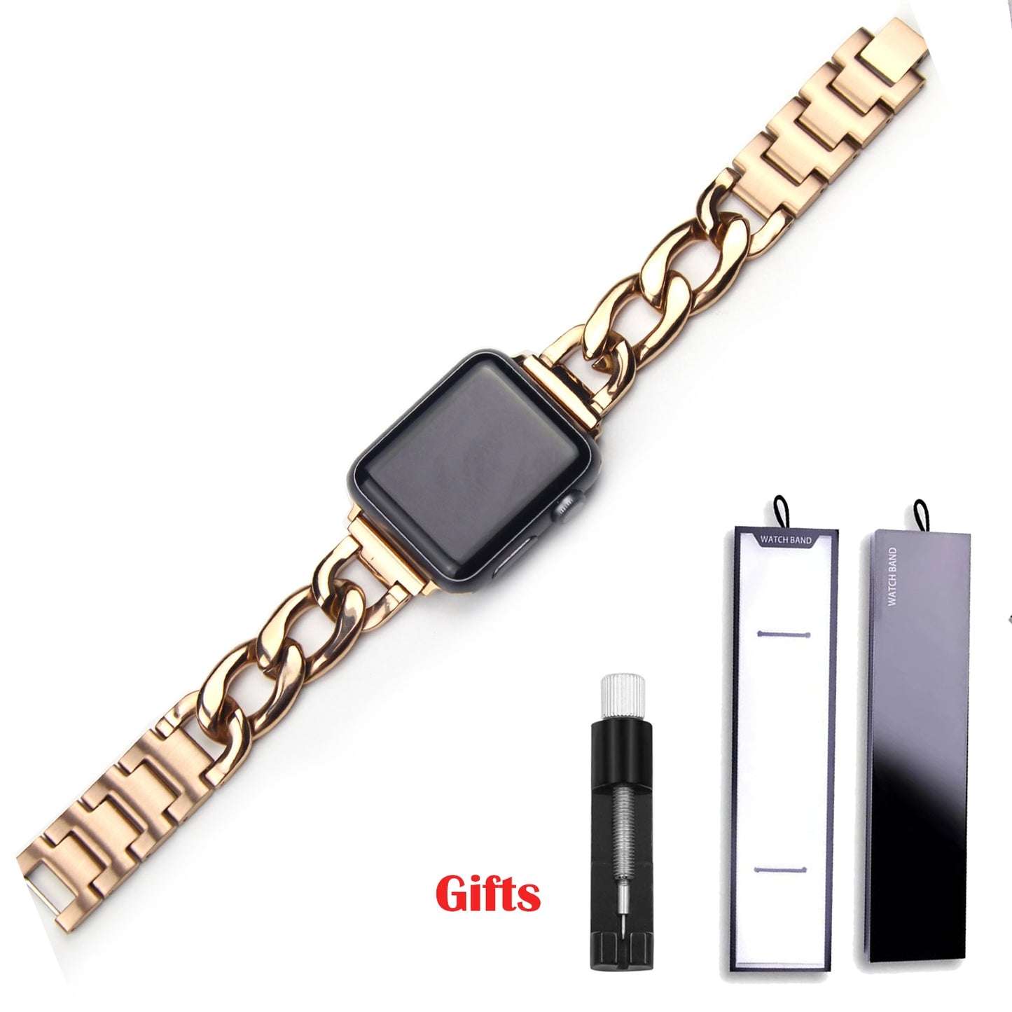 FTA Watch bands Stainless Steel Band for Apple Watch 8 6 SE 5 4 40mm 44mm Watchband Bracelet for Iwatch Series 7 6 5 4 3 38 42