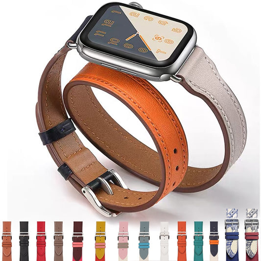 FTA Genuine Leather Watch Strap for Apple Watch Band 6 SE 5 4 3 2 1 44MM 40MM Series 6 Watchband Bracelet 42MM 38MM for Iwatch Bands