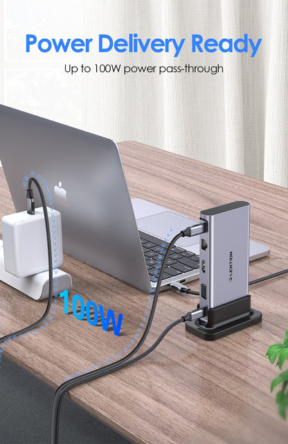 FTA USB C HUB 4K HDMI 60Hz PD VGA USB 3.0 2.0 Docking Station TypeC for MacBook Pro Air M2 M1/Surface Dock Splitter