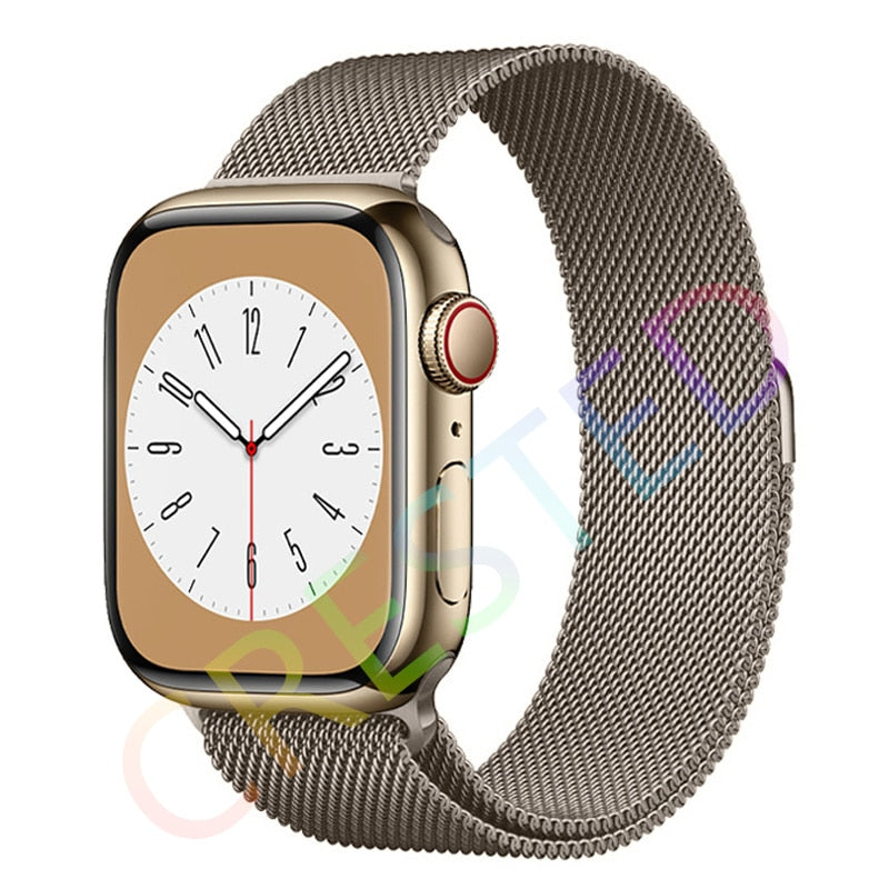 SPAIN BH Milanese Loop Strap For Apple watch Band 44mm 40mm 45mm 41mm 42mm 38mm 45 44 mm bracelet iWatch Series 3 5 6 SE 7 8 Ultra 49mm