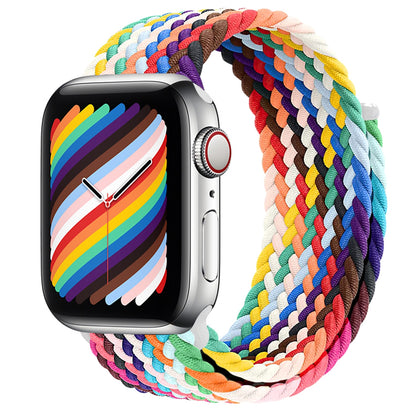 Braided Loop For Apple watch Strap 44mm 40mm 45mm 41mm 42mm 38mm 49mm Elastic Solo bracelet iWatch series 7 se 3 6 Ultra 8 Band