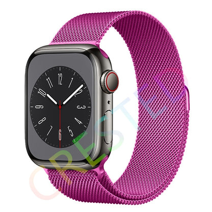 Milanese Loop Strap For Apple watch Band 44mm 40mm 45mm 41mm 42mm 38mm 45 44 mm bracelet iWatch Series 3 5 6 SE 7 8 Ultra 49mm.