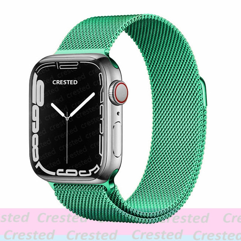 Milanese Loop straps for Apple Watch Ultra Band 49mm 44mm 45mm 40mm 41mm 42mm 38mm 38 mm belt bracelet iWatch series 7 se 3 5 6 8 Strap