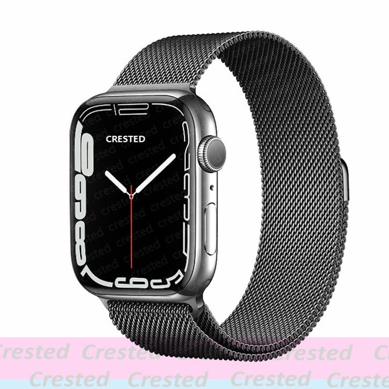 FTA Milanese Loop For Apple Watch Ultra Band 49mm 44mm 45mm 40mm 41mm 42mm 38mm 38 mm belt bracelet iWatch series 7 se 3 5 6 8 Strap