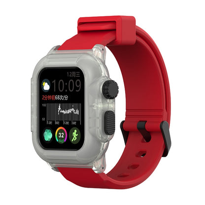 Silicone Band Case For Apple Watch Case Series 6 se 5 4 3 2 Waterproof Sports 44mm 42mm 40mm Strap Shockproof Frame  transparent