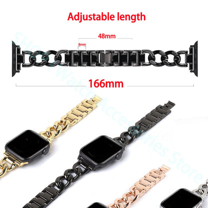 Stainless Steel Strap compatible with Apple Watch 10 9 8 7 6 5 4 3 2 SE Ultra Watch Strap luxury wrist Bracelet