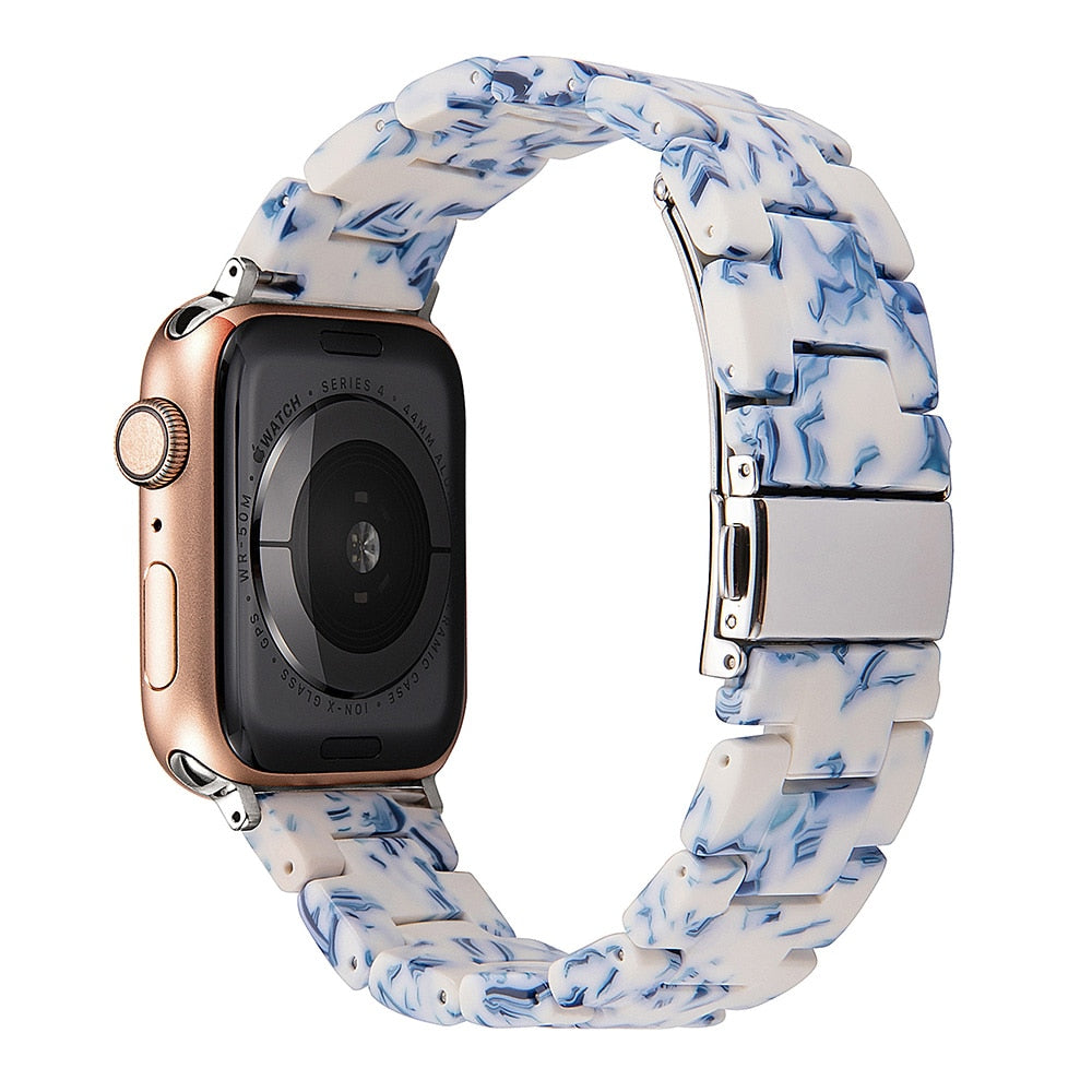 45mm Resin Watchband for apple watch 7 6 5 44mm iwatch 7 41mm 42mm SE 4 3 strap Wrist Accessories loop 40mm bracelet Replacement