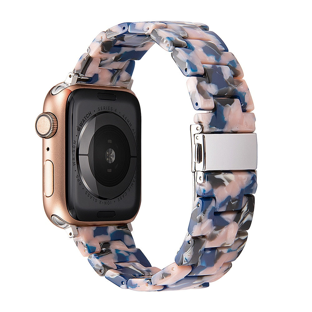 45mm Resin Watchband for apple watch 7 6 5 44mm iwatch 7 41mm 42mm SE 4 3 strap Wrist Accessories loop 40mm bracelet Replacement